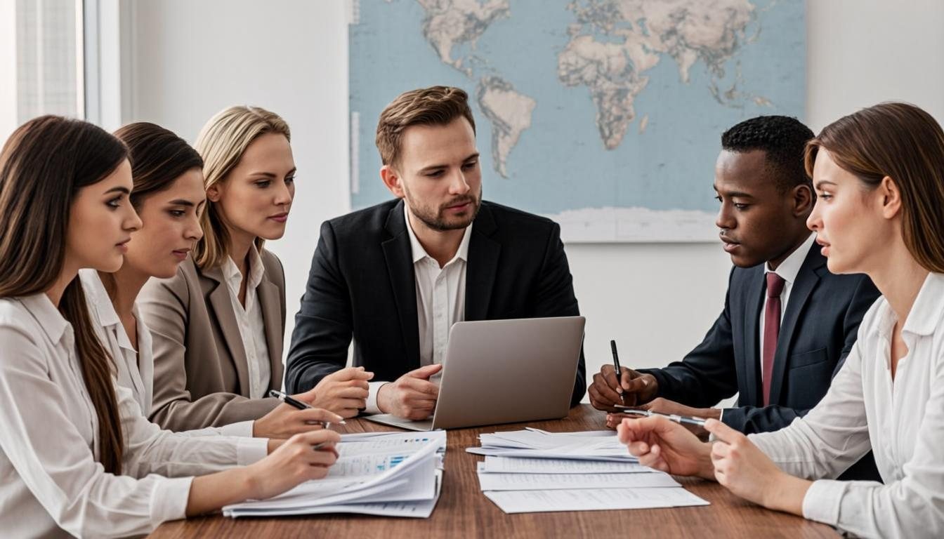 Recruitment team reviewing candidate documents